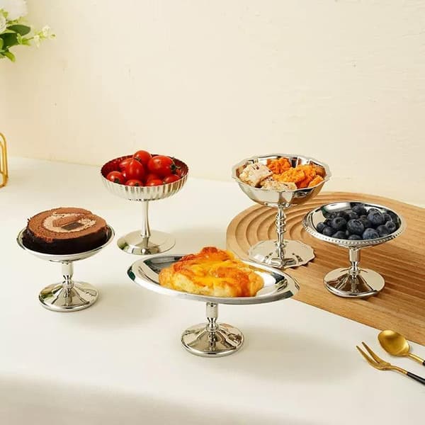 Rustfrit Stål Salatkop Grade Iskop Pokal Retro De Silver 1