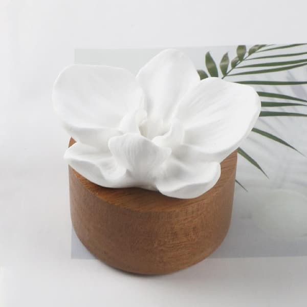Träbas Blomdoftspridare Ornament Bärbar Diffusor Phalaenopsis orchid