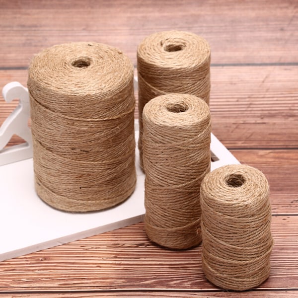 Naturlig hamp linned reb snoet burlap jute snor reb streng D 80m