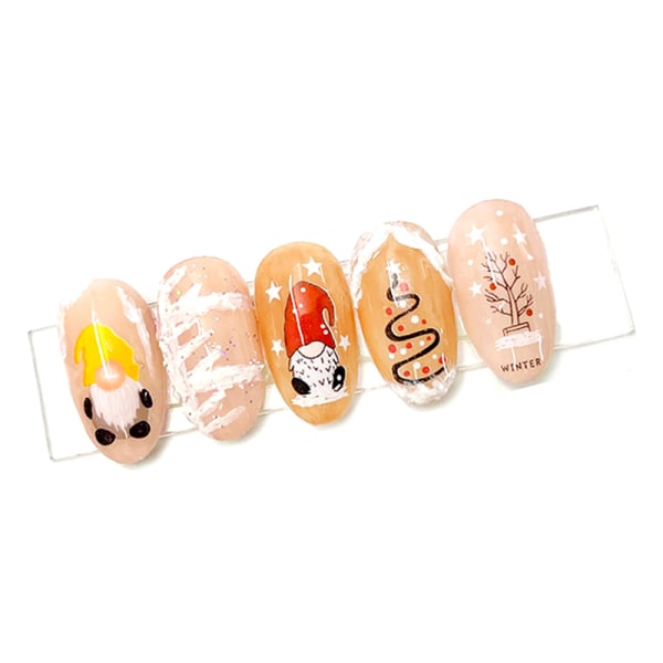 Nail Art Decals Overførsler Stickers Snowman Elk Snowflake 93