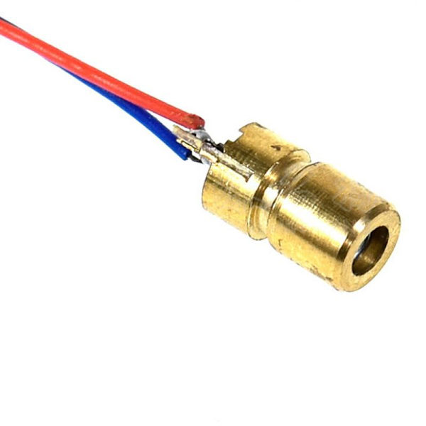 10 stk. justerbar mini-pointerdiode RØD prik-diodkredsløb kobber 3V10PCS