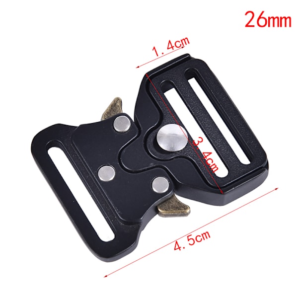 Quick Side Release Metal Strap Spænder Til Webbing Tasker Bagage 26mm
