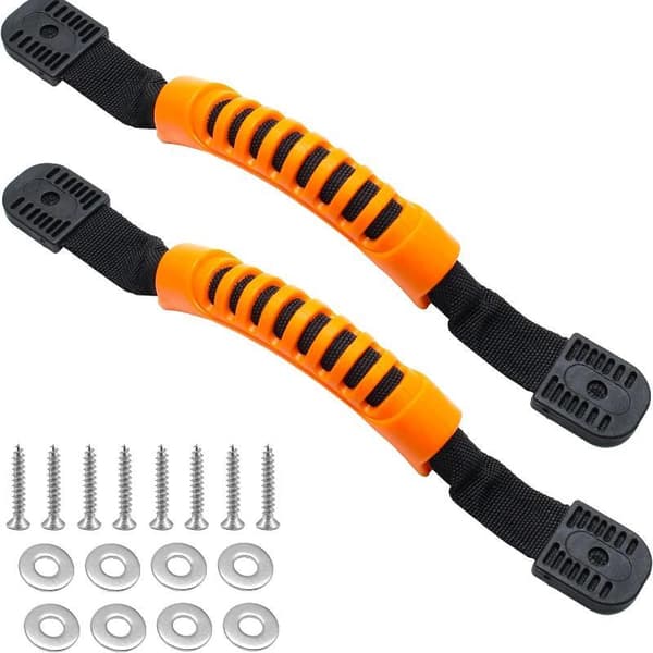 Kajakbärhandtag Halkfritt Grepp Kraftig Nylonrem Black 2PCS