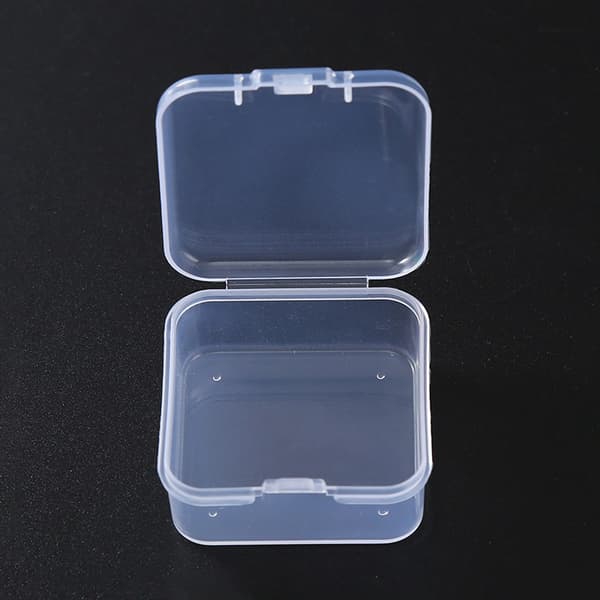 2 stk. gennemsigtig opbevaringsboks i plast til småting 2PCS