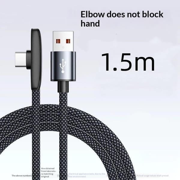 90 graders typ C-kabel 120W snabbladdning dataöverföringskablar 150cm