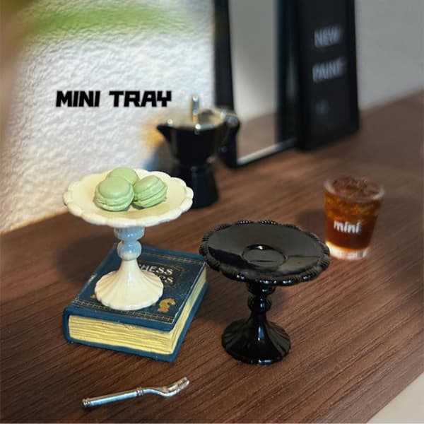 Minikakfat Retrobricka Prydnad Dockhusinredning Display Rac White