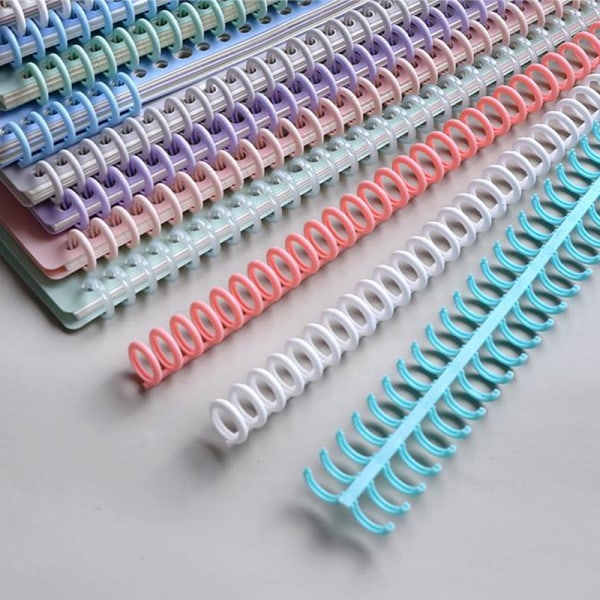 30 hull plastspiralringer for A4-papirnotebook-skrivesaker A21