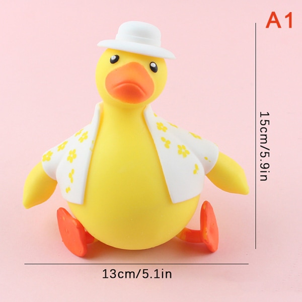 Cartoon Dress Up Duck Toy Silikon Pinch Decompression Toy A1