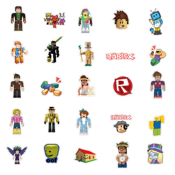 100st/ set Roblox Game Anime Figur Bagagekopp Notebook Waterp