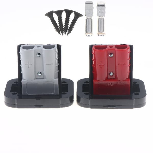1 sett 50A batteriladekontaktsett hurtigplugg bilbatteri Red B