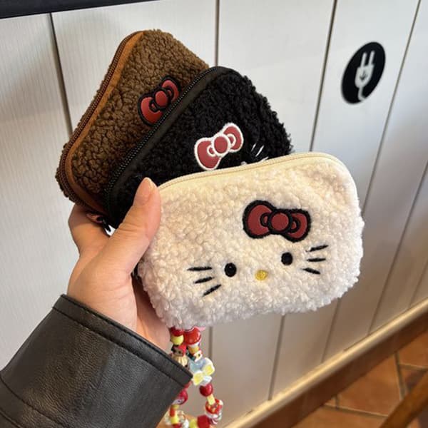 Sanrio Hello Kitty e tegneserie makeuptaske bærbar lille genstand CCD Brown