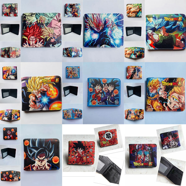 Dragon Ball Goku kort lommebok glidelås PU lær myntveske A17 5cfa | A17 |  Fyndiq