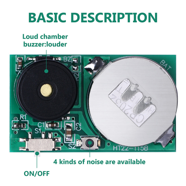 Ärsyttävä Noise Maker Mini PCB Beeping Prank Ärsyttävä melu