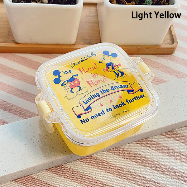Lunch Box Lasten sarjakuva Bento Box Mikroaaltouuni sisältää välipalan Light yellow