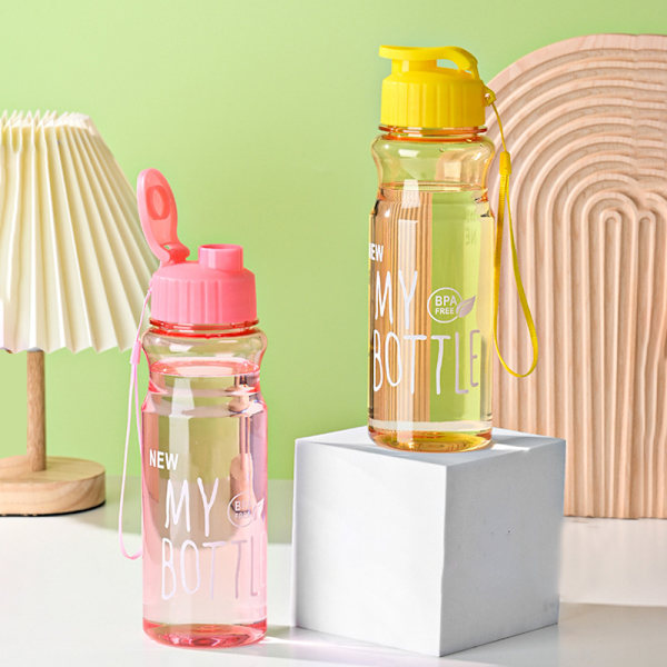 Transparent vattenflaska Portabel sportkopp för att dricka 550ml Green