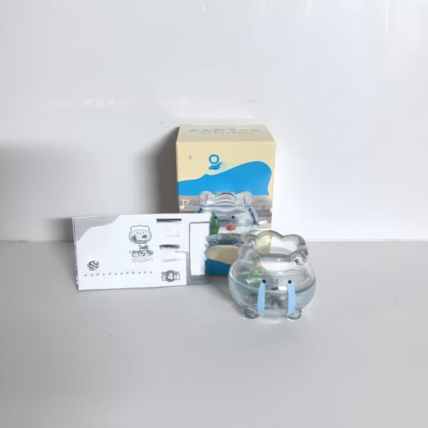 1 stk Mini Gjennomsiktig Gullfisk Tank Jun Expression Blind Box Mi