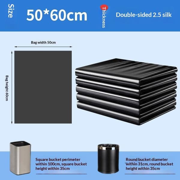 50 stk. ekstra tykke kraftige sorte skraldeposer rivefaste 70x80cm