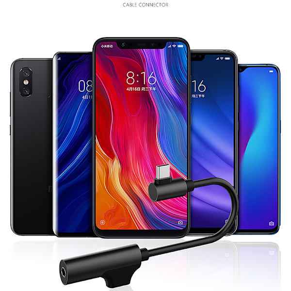 USB C DAC -sovitin 2 in 1 Type C - 3.5 kuulokesovitin o Type-c Silver