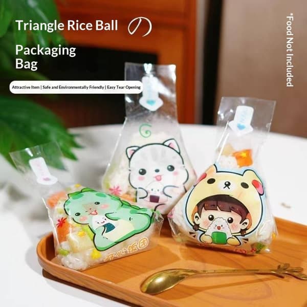 50 stk. trekantet risgrønnsaksrull Onigiri Sushi engangspakke