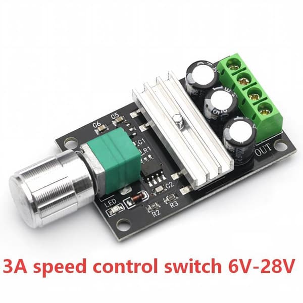PWM DC Motor Hastighedsregulator Med Justerbar Knap Stabil Ydeevne A3