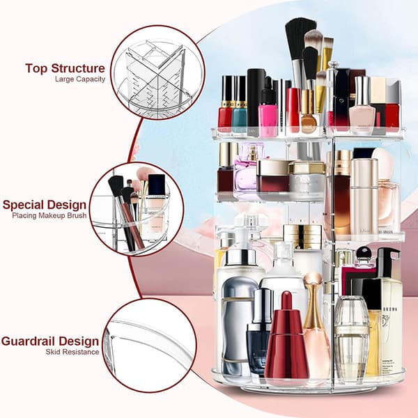 360 roterende makeup-organizer til toiletbord E