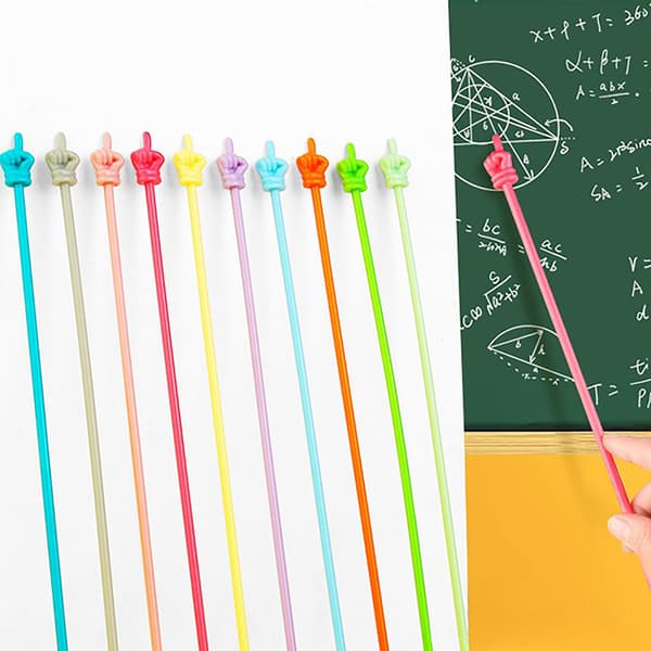 10 STK Teaching Pointer Finger Design Färgglad halkfri harts St A2