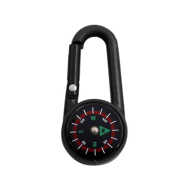 Utomhusnyckelring Minikompass Bergsbestigning Nyckelspänne Key Rin Black