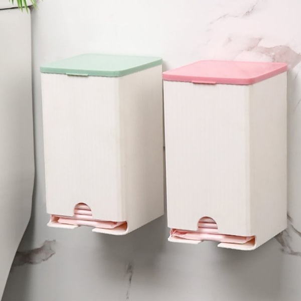 Veggmontert oppbevaringsboks for sanitetsbind Oppbevaring av silkepapir B Pink
