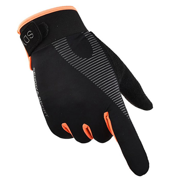 Män Cykelhandskar Full Finger Touch Motorcykel Cykel Mtb Bi Black M