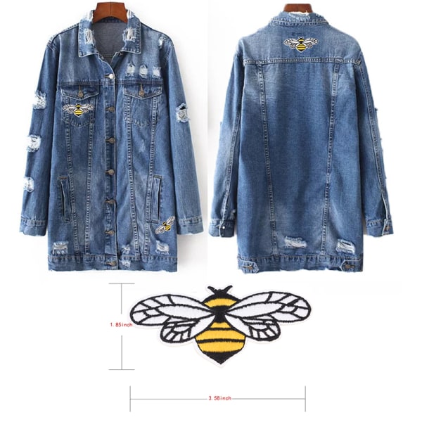 bie brodert sy jern på lapp merke stoffpose klær appl e42e | Fyndiq