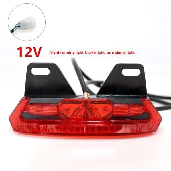 12V 36V 48V 60V Elcykel Baklykta Med Blinkers LED D09 12V