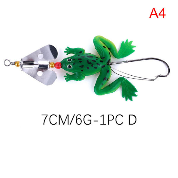 Fishing Soft Lures Faux Frog 4 färger Kvalitet Bra Crankbaits L A4