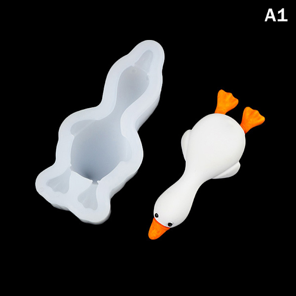 3D Anka Form Silikonform DIY Doftljus Gips Tvål Lera A2