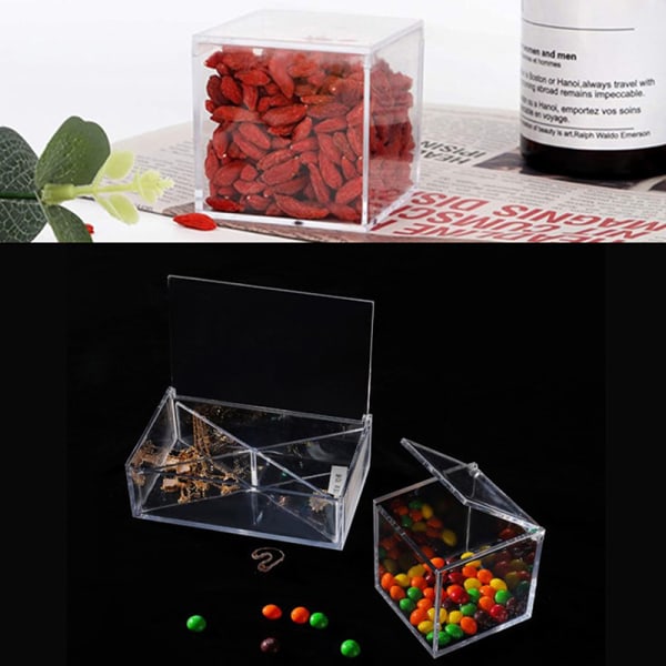 Klar Acryl Cube Favor Box af Plexi Akryl Glas Plast 10x10x10cm