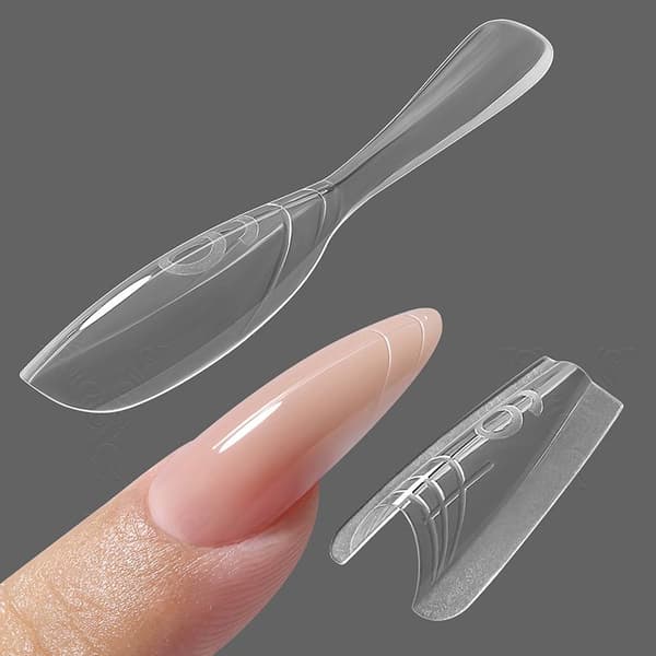 Sandwich nagelformar 60 st oval förlängning dubbelform inget papper för Green