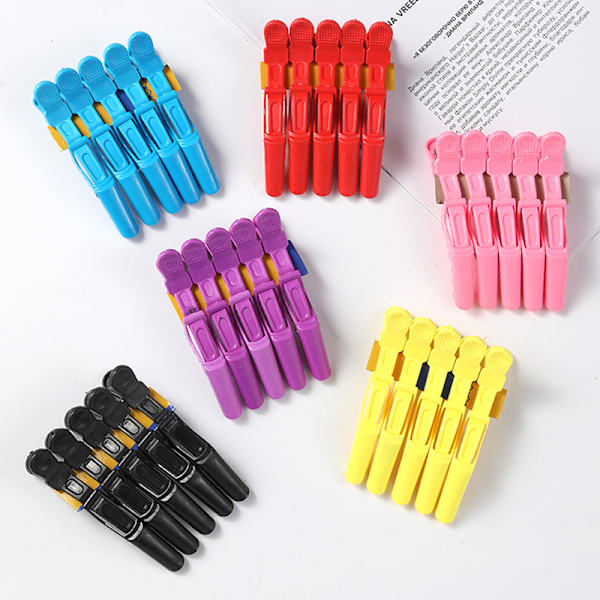 5kpl Muoviset hiusklipsit Kampaamopidikkeet Claw Section Alligat Pink