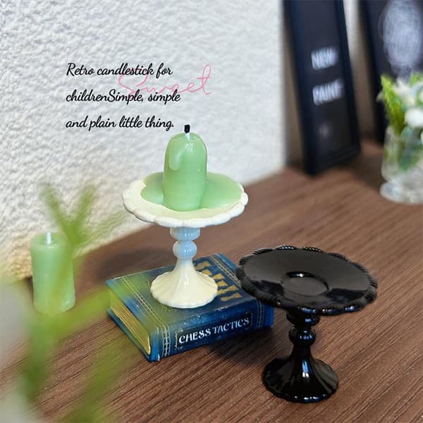 Minikakfat Retrobricka Prydnad Dockhusinredning Display Rac Black