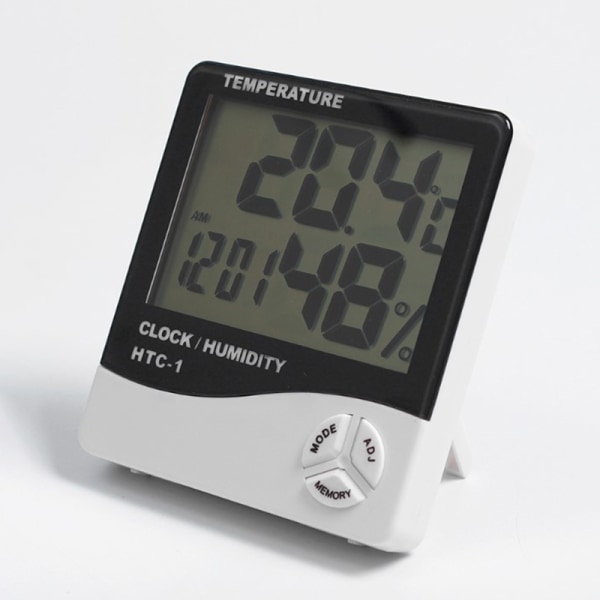 LCD elektronisk digital temperatur fugtighedsmåler indendørs udendørs without battery