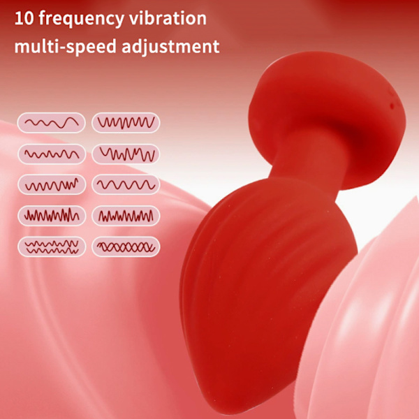 Trådlös kontroll analvibrator butt plug elektrisk prostatamassage White