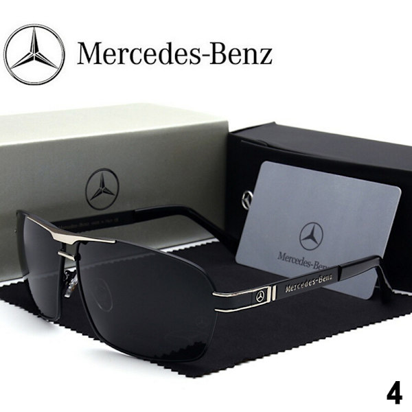 Benz solglasögon Mode polariserad spegel för män Klassisk metall E 4