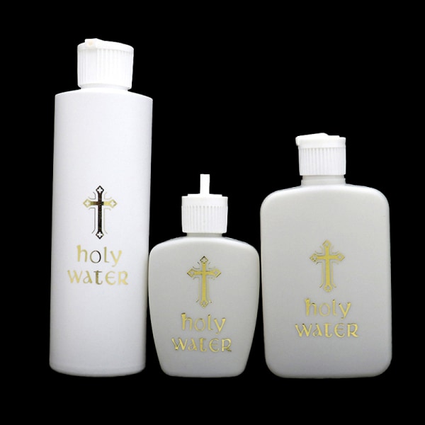 250/60/100 ml Holy Water Bottle Cross -muovisäiliö Christ C A