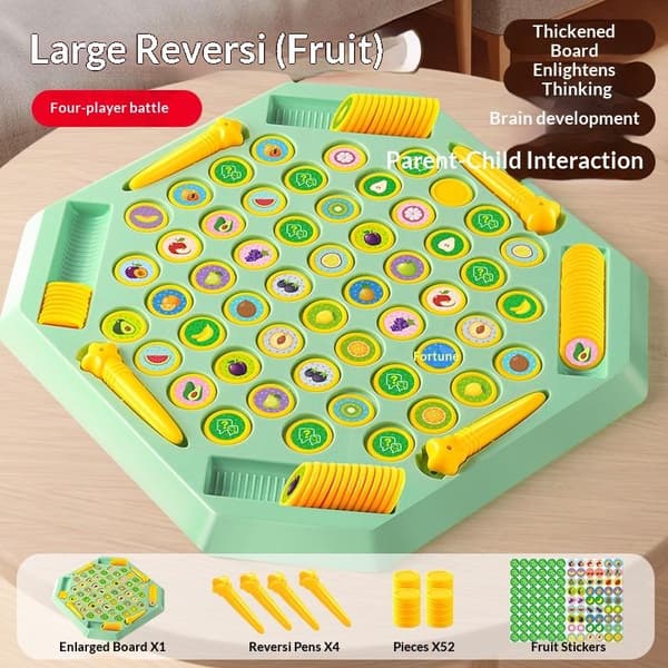 2-4 spelare Flip Chess Memory Game Brädspel Dubbelspelare Bat C