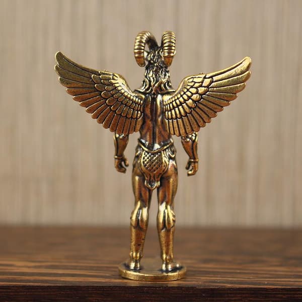 Mässing Demon Får Figurin Retro Metallhantverk 1pc