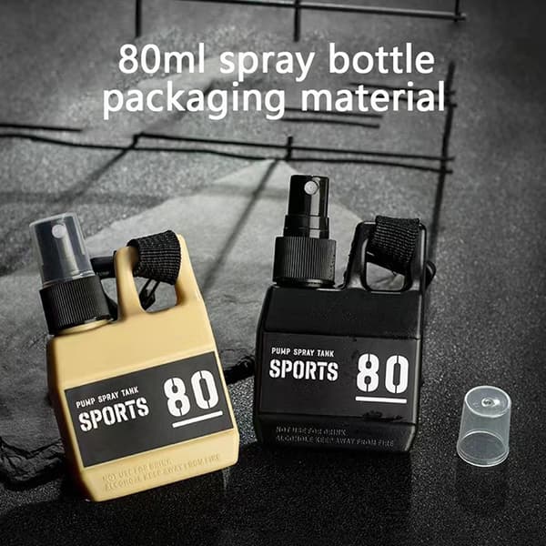 80ml Outdoor Camping Portable Pump Parfyme Refillable Spray Bot black