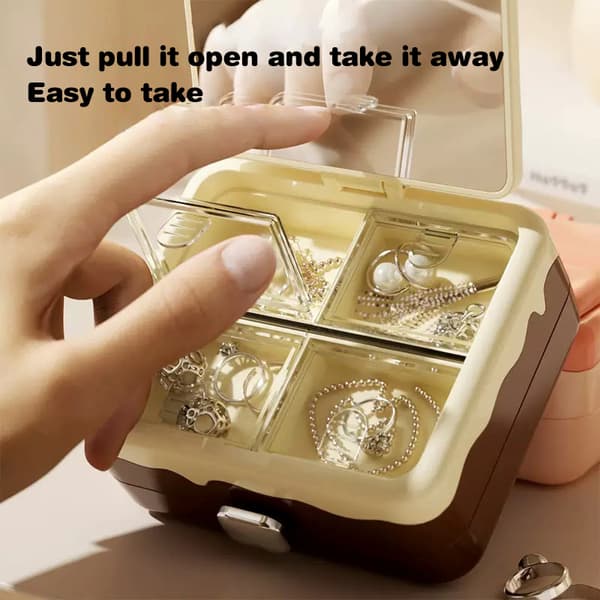 Smykkeskrin Bryllupsringboks Øredobber Ringer Organizer Boks Gave P Coffee