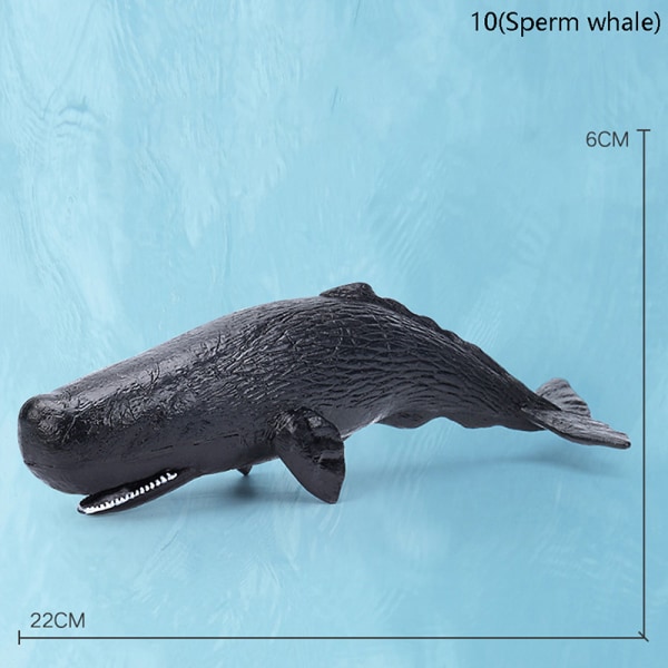 Simulering Marine Sea Life-figurer Actionfigurer Ocean Anima 10(Sperm whale)