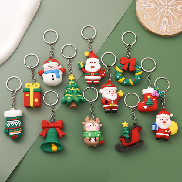 Julserie Tomte Julgran Nyckelringar För Ryggsäck A9