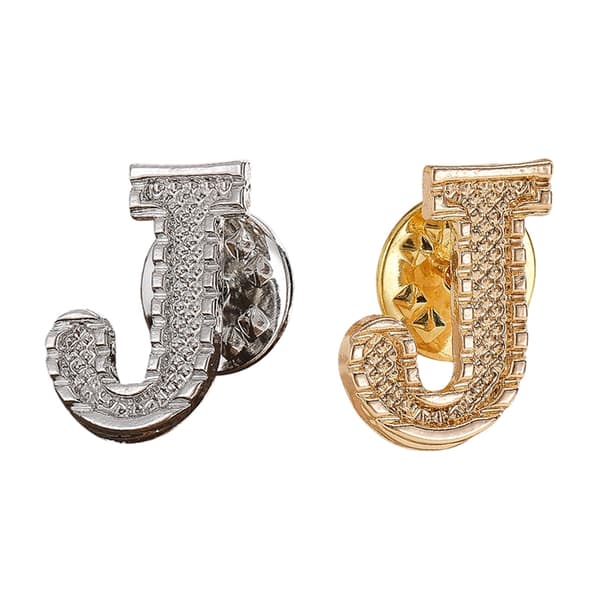 2PCS Ny Metall Initial A Till Z Pin 26 Engelska Bokstavsnålar Brosch B