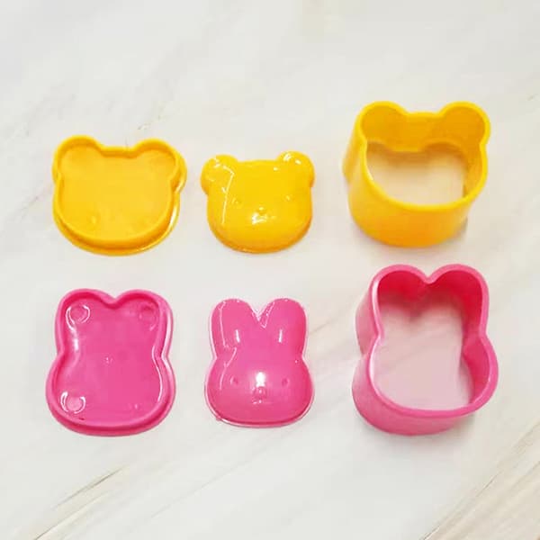 3 st Sushiformar i form av tecknad björn, risbollform DIY Bento 1Set/3pcs