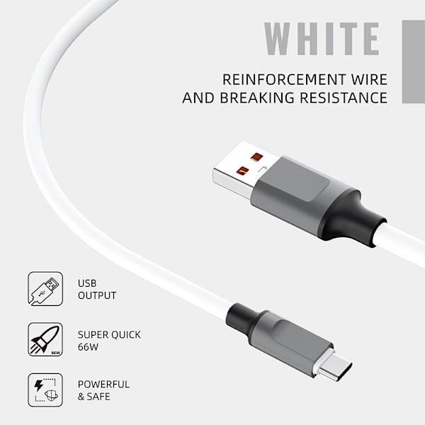 120W USB till Type-C flytande silikonkabel PD snabbladdningskabel Yellow Lightning